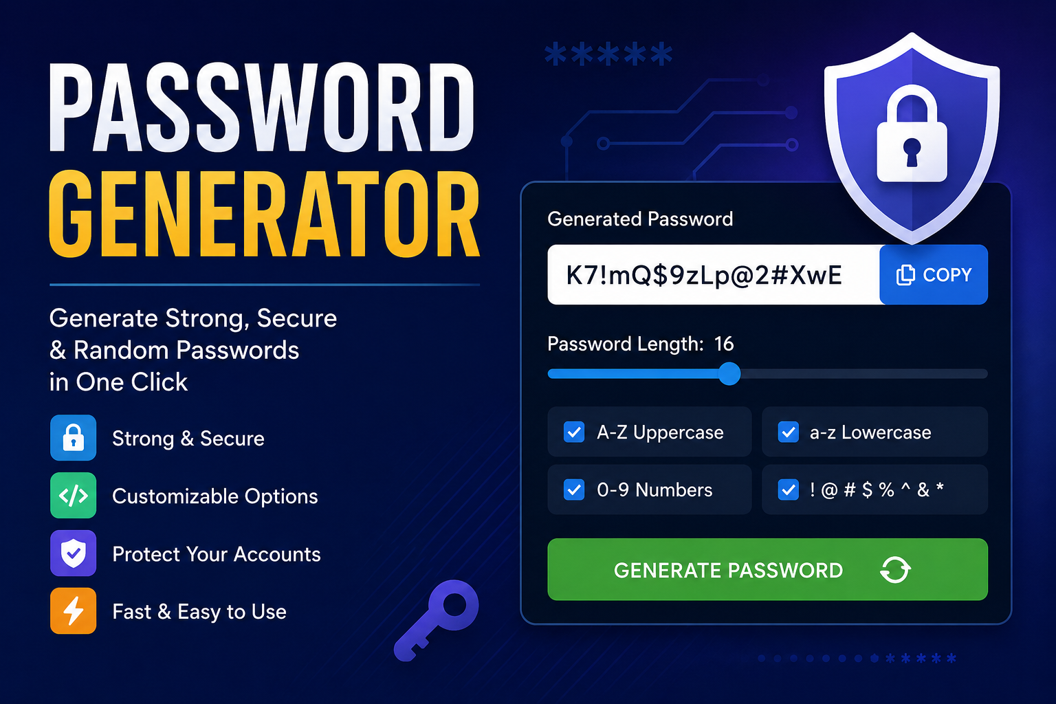 Password Generator – Create Strong and Secure Random Passwords Online